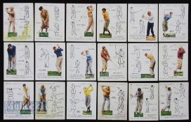 Selection of 1939 John Player & Sons ‘Golf’ Cigarette cards large format, missing 3, 10, 11, 12,