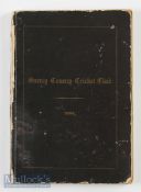 Surrey County Cricket Club 1894 151 page annual book listing members, rules some matches played that