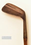 Rare Walter Pederson patent pending mashie niblick flanged sole No.2 mashie niblick, convex face