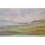 Max Bain signed ltd edition colour golf coastal scene print titled “West Kilbride Golf Course