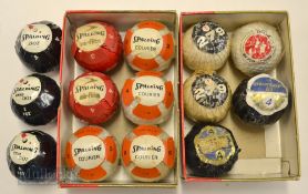 Collection of various wrapped Spalding and Other golf balls (14) – 4x Spalding Courier H C 1.68”; 3x