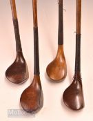 4x various small headed Gibson scare neck and modified woods – to incl brassie and 3x drivers all
