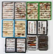 6x Boxes of Assorted Flies – incl 3x Fox boxes, 2 Derwent style boxes and a C&F style box with swing