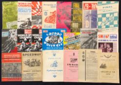 1960s/70s European Speedway Programmes featuring finals etc, featuring 1955 Wembley v Kontinent