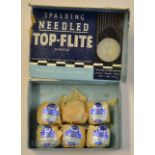 A G Spalding & Bros 6x Top-Flite Needled paper wrapped golf balls in the makers original box for