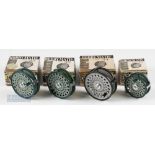 4x Roddy of Japan Fly Reels incl 1x 30, 2x 32 and a 34, all boxed with instructions, all in good