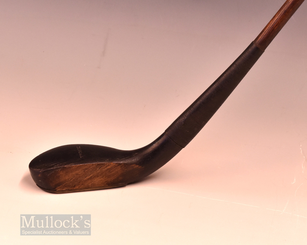 Wm Park Musselburgh dark stained beech wood late longnose driver c1885 – overall 45” fitted with - Image 2 of 3