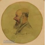 Thomas, Hodge (b.1827 – d.1907) - St Andrews Personality water colour sketch of of Bob Cathcart