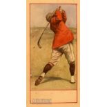 John Wallace (George Pipeshank) “The Tee Shot”– rare original artwork for No. 17 of Copes Golfers