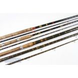 3x Fishing Rods – unnamed 15ft 3 piece match rod with agate lined butt / tip rings, with a Anthont