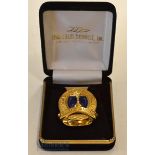 Rare 2010 Ryder Cup gold plated and enamel money clip given to players and officials & menu (2)