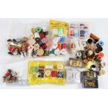 Mixed Selection of Fly Tying Materials incl thread, silks, wires and tinsel, over 100 spools, some