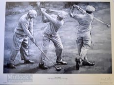 Michael Field (BA) Artist signed ltd ed golf print of Ben Hogan – titled ‘Ben Hogan – 1953 Open