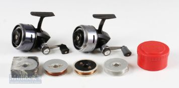 2x Abu Closed Face Reels – 506 and 506 Svangsta, with 4 spare spools