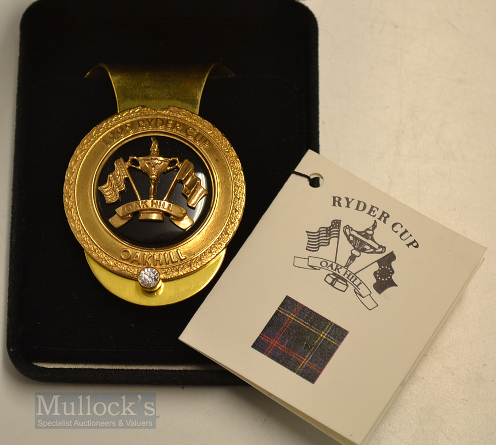 Rare 1995 Ryder Cup 14ct gold plated and enamel money clip – only issued to players and - Image 3 of 3