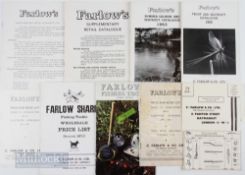 Assorted Farlow’s Catalogues and Price Lists incl 2x supplementary catalogues, fishing tackle