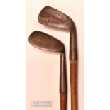 2x Glasgow Club makers irons – A Forgan very deep smf mashie and Thos Allen small head niblick