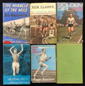 Athletics Book Selection including on Ron Clarke The Unforgiving Minute 1966, Flying Feet Brian