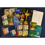 Collection of 2006 Ryder Cup programmes, Hospitality Pack, Menus et al – Official Programme,