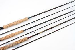 3x Rods – Daiwa Graphite CF98-9H Trout Fly Rod 9ft 2 piece, line 5/7# made in Scotland, in cloth