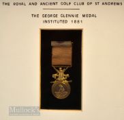 1949 Rare Royal and Ancient Golf Club The Glennie Silver Gilt Winners Medal – won by C.R.D. Leeds