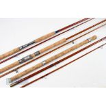 Hardy Split Cane Spinning Rod 10ft 2 piece with cloth bag, Sportex, Sheffield 10ft 6in 3 piece float