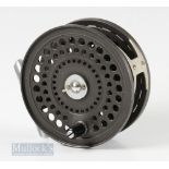 Orvis CFOV 3 ½” alloy fly reel made by Hardy with perforated body and alloy foot, constant check,