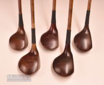 5x good size assorted large woods from drivers to spoons– F W Foreman Chipstead GC driver, Peter
