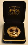 Rare 2001 Ryder Cup gold plated and enamel money clip given to players and official – for the