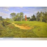 Richard Chorley signed ltd ed colour golf print titled “3rd Hole-The Hotchkin Course - Woodhall Spa”