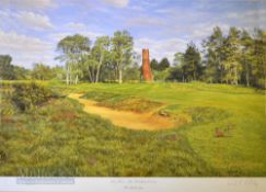 Richard Chorley signed ltd ed colour golf print titled “3rd Hole-The Hotchkin Course - Woodhall Spa”
