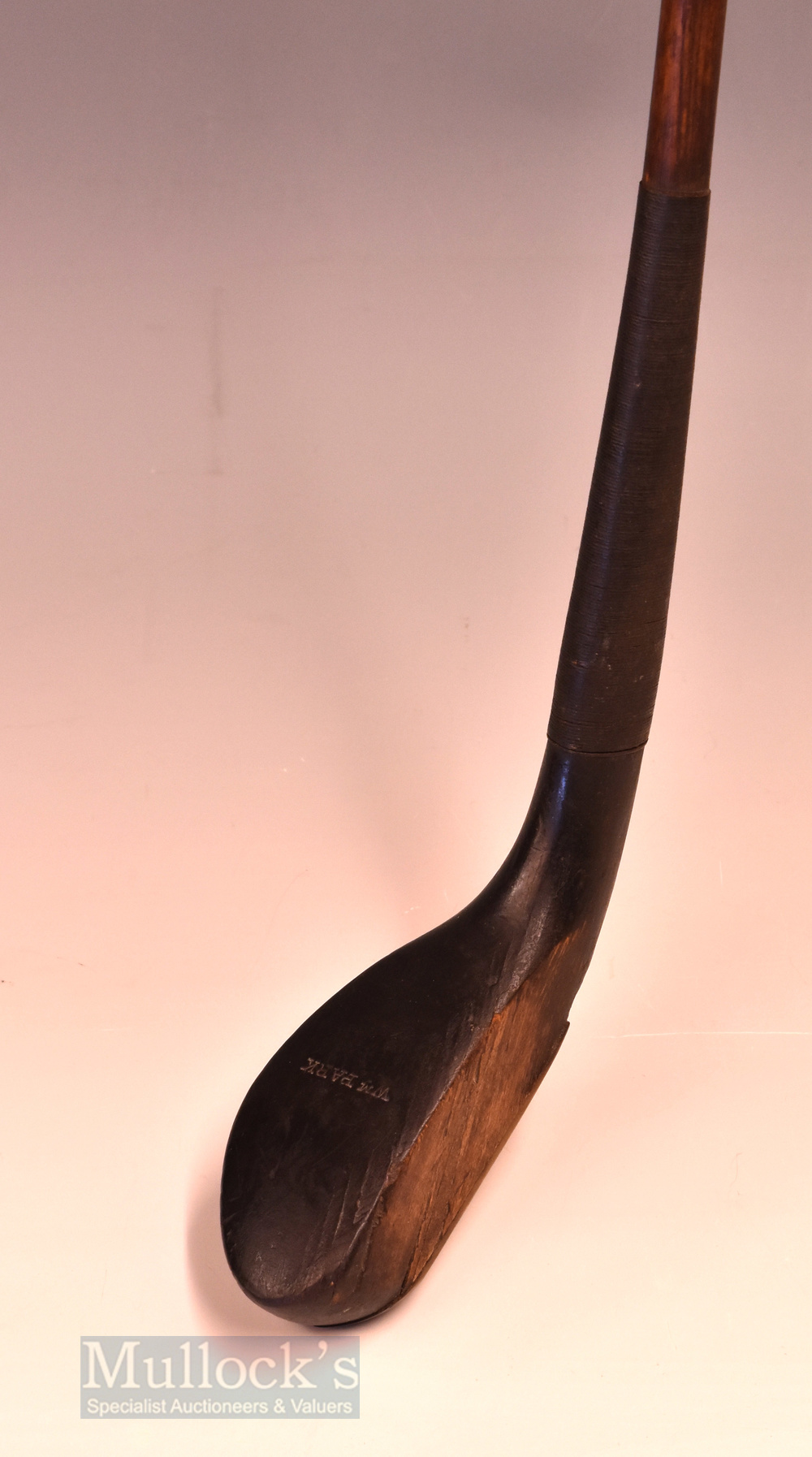 Wm Park Musselburgh dark stained beech wood late longnose driver c1885 – overall 45” fitted with