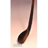 Wm Park Musselburgh dark stained beech wood late longnose driver c1885 – overall 45” fitted with