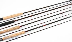 4x Assorted Fly Rods – Milbro Carbo Class F275/2 Trufly Medallion rod, 10ft 2 piece with composite