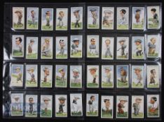 Complete Set of 1931 WA & AC Churchman ‘Prominent Golfers’ Cigarette cards (50/50) - caricatures