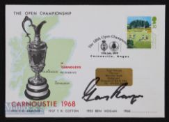 Signed Gary Player (Winner) Carnoustie Opens 1968-1999 celebration First Day Cover signed in ink