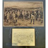 Michael Brown (1853-1947) after – 1901 Life Association of Scotland golfing lithograph print