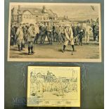 Michael Brown (1853-1947) after – 1903 Life Association of Scotland golfing lithograph print c/w