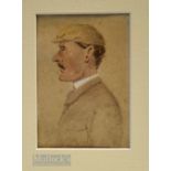 THOMAS HODGE – (b.1827 – d.1907) - St Andrews Personality colour sketch – unattributable head and