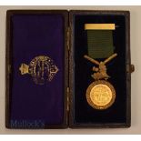 1880 London Scottish Golf Club the Bennet yellow metal medal c/w thistle, ribbon and bar – Autumn