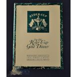 1991 Ryder Cup Golf Gala Dinner Menu – held on Wednesday 25h September Charleston South Carolina