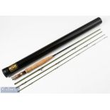 River and Stream Carbon 8ft 4 Piece Fly Rod line 4# with double uplocking reel seat with burr wood