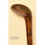 Early Sunday Golf Walking stick – fitted with light stained persimmon wood handle with horn sole