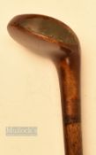 Early Sunday Golf Walking stick – fitted with light stained persimmon wood handle with horn sole