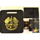 Collection of 2010 Official Ryder Cup Merchandise Items (4) Spectator Kneeling pad in black and