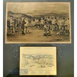Michael Brown (1853-1947) after – 1904 Life Association of Scotland golfing lithograph print