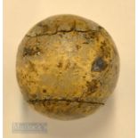 Good unnamed Featherie golf ball c1840 – good tight stitching and retaining much of the original