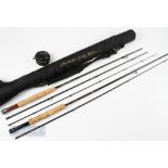 Pro-Angler Stalker Master PSM76123 Carbon Fly Rod 7ft 6in 3 piece, line 1/2# with wood insert reel