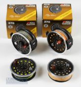 2 x Abu Garcia Fly Max 378 Fly Fishing Reels MOB plus 2 spare spools both run fine with surface