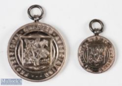 2x 1930s PGA Daily Mirror Silver Golf Medals – large 1938 silver hallmarked medal with plain back (